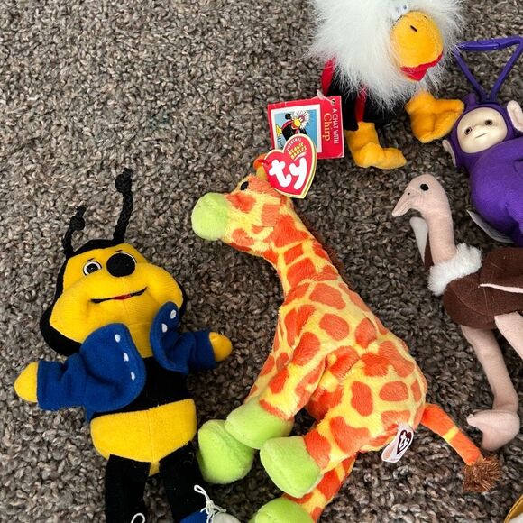 Lot of TY Beanie Babies Plush + Teletubbies Keychains Vintage Mixed Toys - Picture 2 of 14